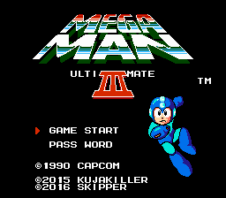 Mega Man 3 Ultimate Title Screen